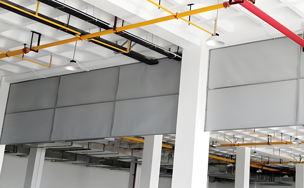 幸福路街道防火布挡烟垂壁