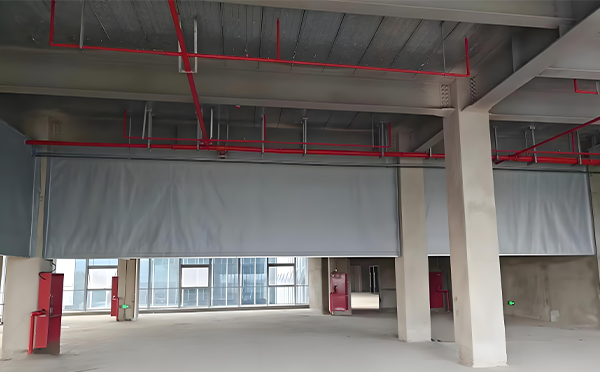 幸福路街道防火布挡烟垂壁