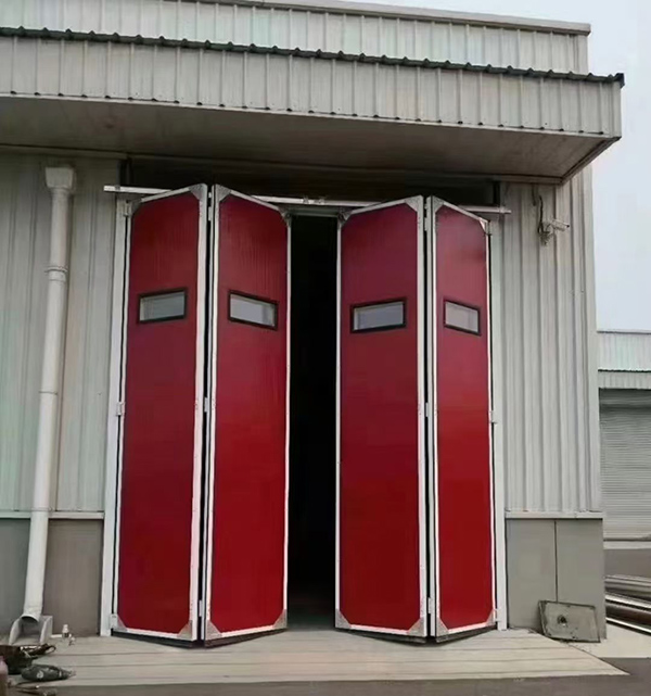 幸福路街道工业折叠门在大型装配车间出入口的应用实例